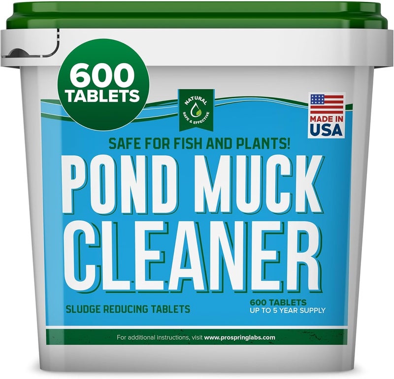 ProSpring Labs Pond Clarity Solution | Fish Pond Clarity Solution | Sludge Dissolver for Fish Pond 600 Tablets - Image 1